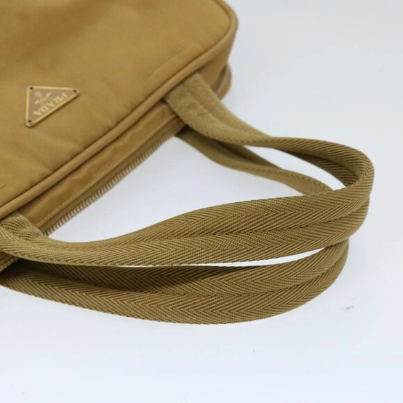 PRADA Hand Bag Nylon Beige Auth 69941 - Picture 8 of 15